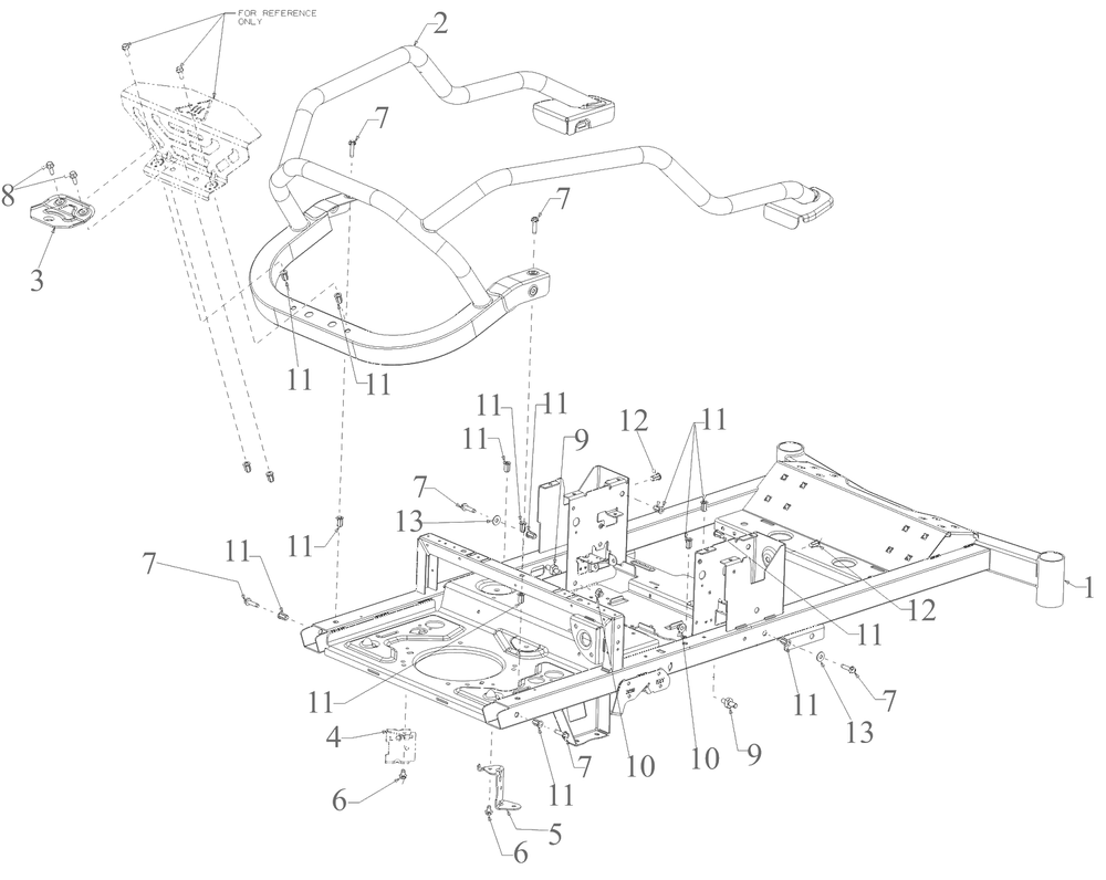 Frame Diagram and Parts List for 17ADFACTA07 2024 Yard Machines Lawn Tractor